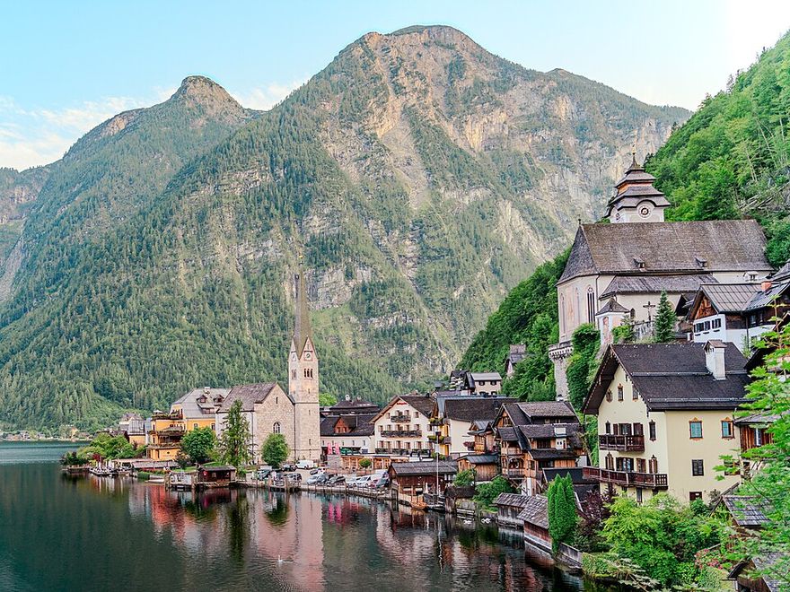 Hallstatt lakeside village in Austria