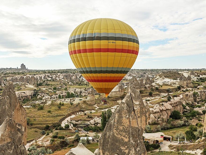 Hot air balloon over Cappadocia, Turkey